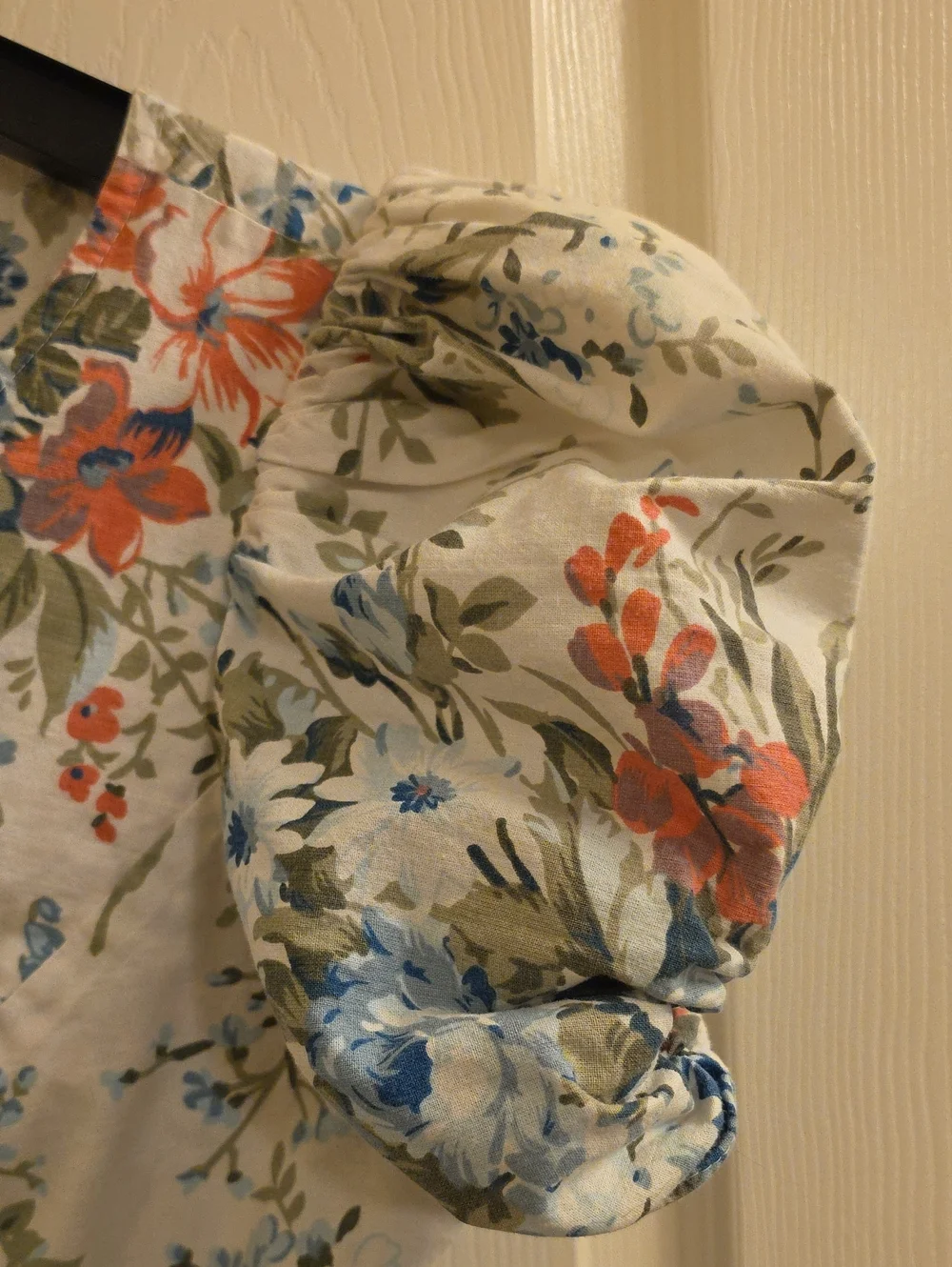 Vintage 1980's Alfred Angelo DreamMaker Floral Puff-Sleeve Midi Dress - Picture 5 of 7